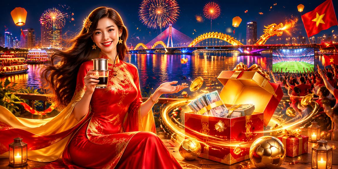 Cảnh Đà Nẵng với áo dài và không khí casino sôi động